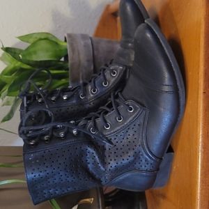 Lace up combat boots